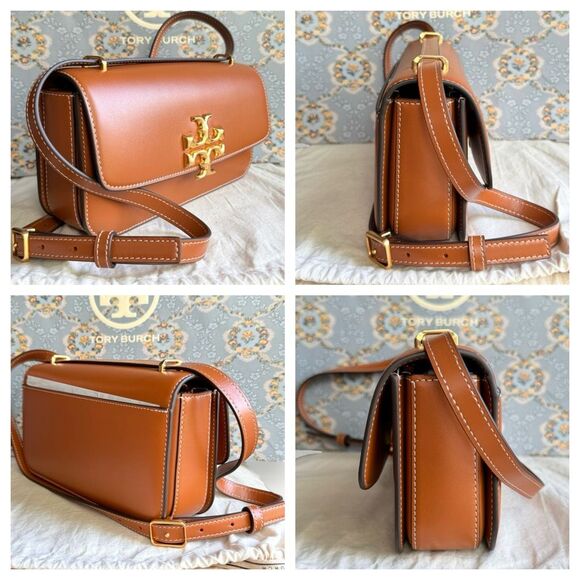 AUTH BRAND NEW Tory Burch Small Eleanor Rectangular Bag in Malt Whiskey $598 - Picture 5 of 17